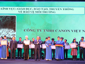 Nhận giải thưởng Môi trường Việt Nam vì đã có thành tích xuất sắc trong sự nghiệp Bảo vệ môi trường giai đoạn 2017-2019 từ Bộ Tài nguyên và Môi trường trao tặng