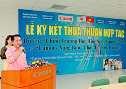 Phát biểu của trưởng phòng GD- ĐT huyện Tân Kỳ, tỉnh Nghệ An
